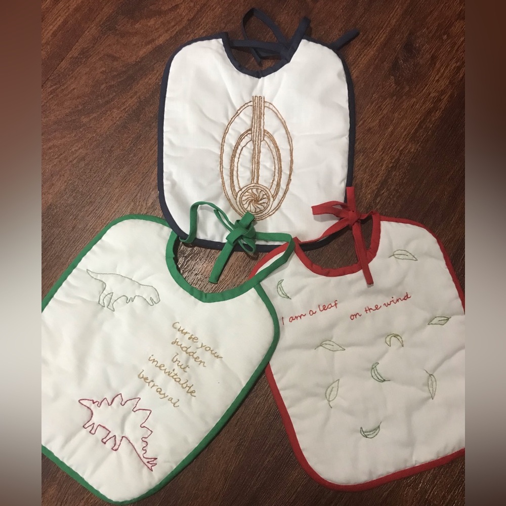 Set of three handmade Sci-Fi Bibs. Firefly and Star Trek DS9